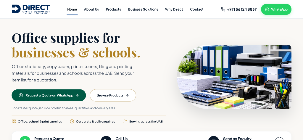 Direct Office Equipment - Modern Workplace & Educational Supplies Platform project image