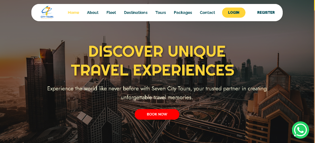 Seven City Tours - Experiential Tourism & Travel Booking Engine project image
